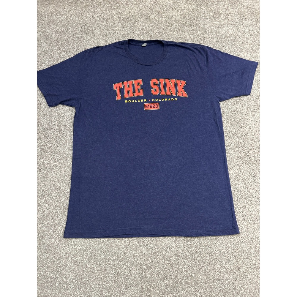 Next Level The Sink Boulder Colorado T-Shirt Mens XL Navy Excellent Graphic Tee